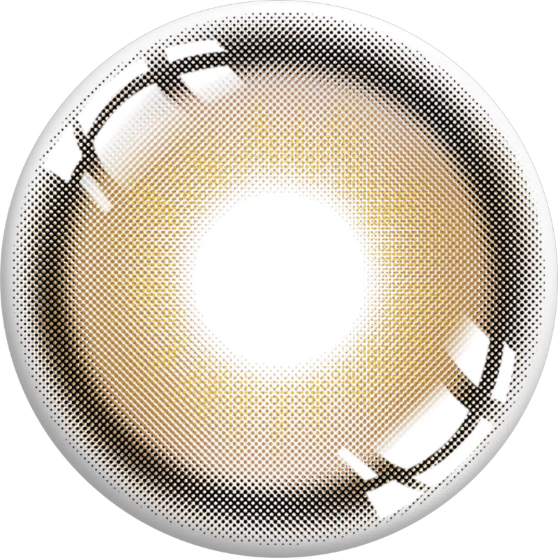 Chestnut Brown contact lens pattern with soft reddish-brown iris texture and smooth limbal outer ring | Aura Lens