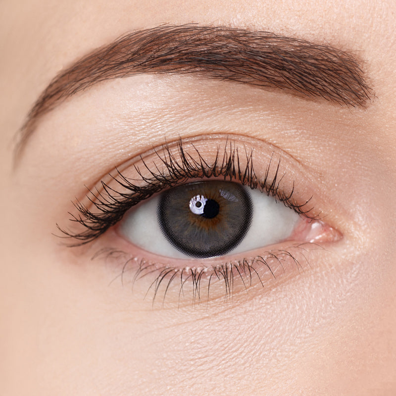 Aura Lens Foggy Grey lenses for bridal and everyday makeup