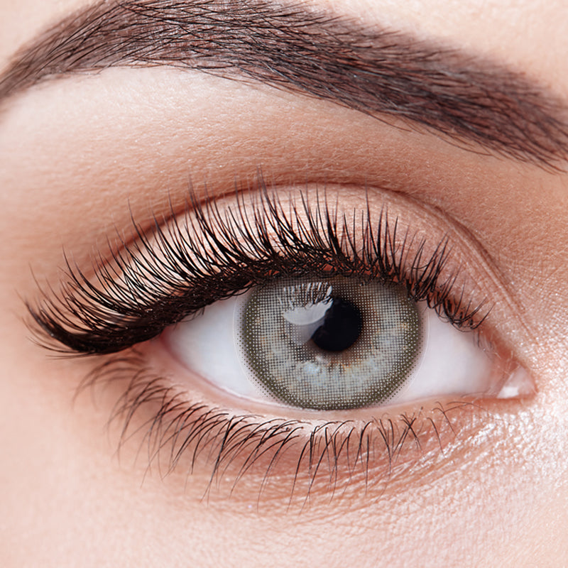 Aura Lens Silver Storm Grey lenses for bridal and everyday makeup